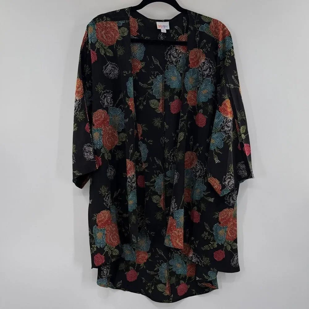 3For$20 LuLaRoe Multicolor Floral Open-Front Duster size Large